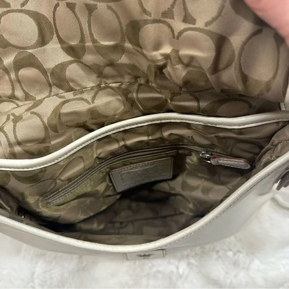 Coach Vintage White 9480 Leather Pockets Hobo Soho Shoulder Bag